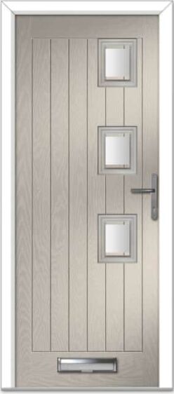 Cream Seminole 3 Right Farmhouse Composite Door