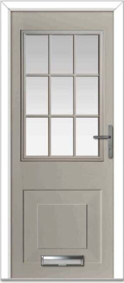 Cream Tatton Grid Composite Door