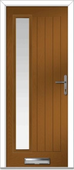 Golden Oak Augusta Long Left Farmhouse Composite Door