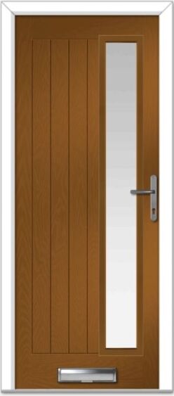Golden Oak Augusta Long Right Farmhouse Composite Door