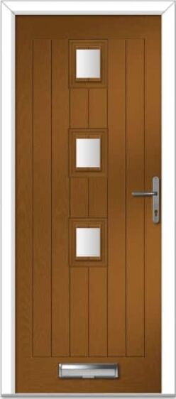 Golden Oak Seminole 3 Centre Farmhouse Composite Door