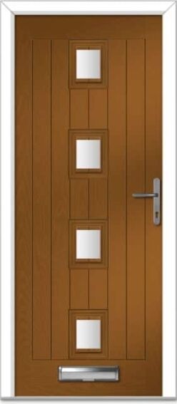 Golden Oak Seminole 4 Centre Farmhouse Composite Door