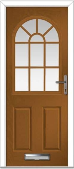 Golden Oak Turnberry Grid Composite Door