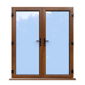 Golden Oak Double Glazed uPVC French Door
