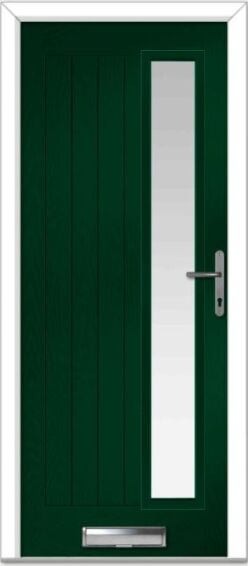 Green Augusta Long Right Farmhouse Composite Door