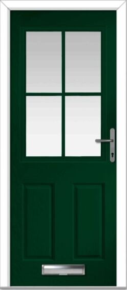 Green Lyntham 4 Lite Grid Composite Door