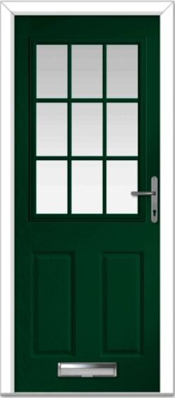 Green Lyntham Grid Composite Door