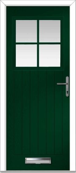 Green Merion 4 Grid Farmhouse Composite Door Order