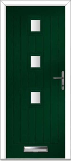 Green Seminole 3 Centre Farmhouse Composite Door