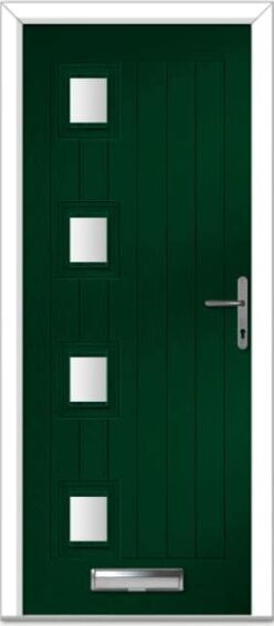 Green Seminole 4 Left Farmhouse Composite Door