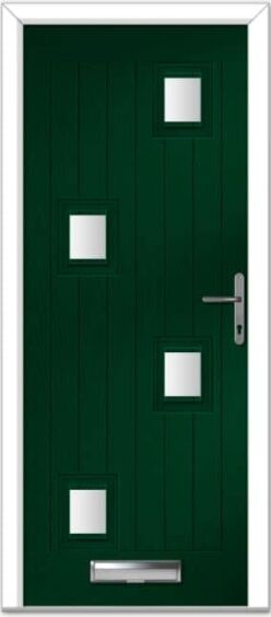 Green Seminole 5 Left Farmhouse Composite Door