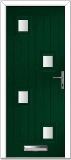 Green Seminole 5 Right Farmhouse Composite Door