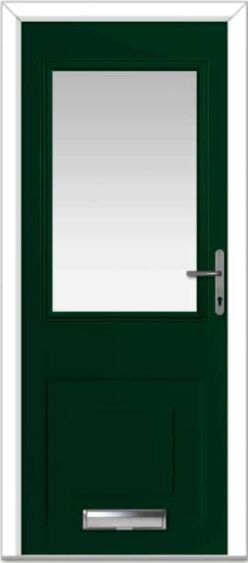 Green Tatton 4 Grid Lite Composite Door