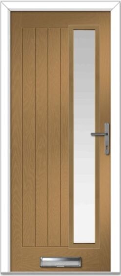 Irish Oak Augusta Long Right Farmhouse Composite Door