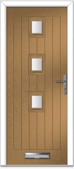 Irish Oak Seminole 3 Centre Farmhouse Composite Door