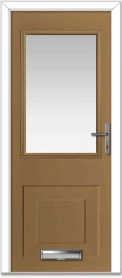 Irish Oak Tatton 4 Grid Lite Composite Door