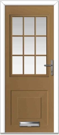 Irish Oak Tatton Grid Composite Door