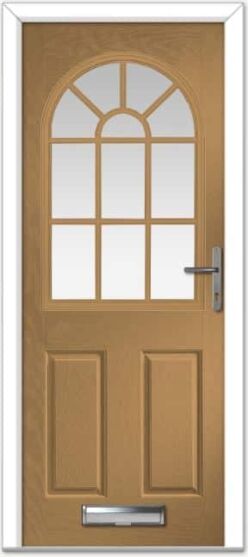 Irish Oak Turnberry Grid Composite Door