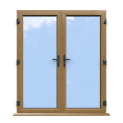 Irish Oak Double Glazed uPVC French Door