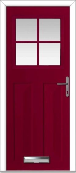 Red Eaton Grid Composite Door