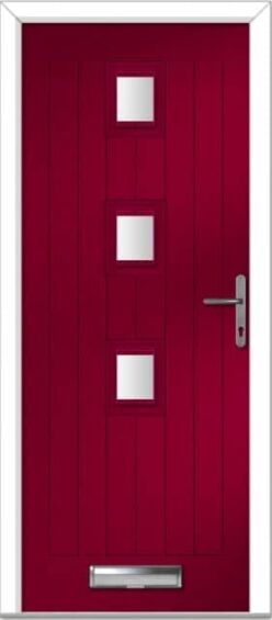 Red Seminole 3 Centre Farmhouse Composite Door