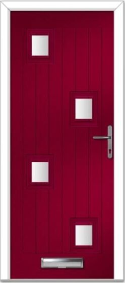 Red Seminole 5 Right Farmhouse Composite Door