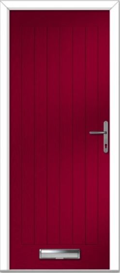 Red Farmhouse Solid Composite Door