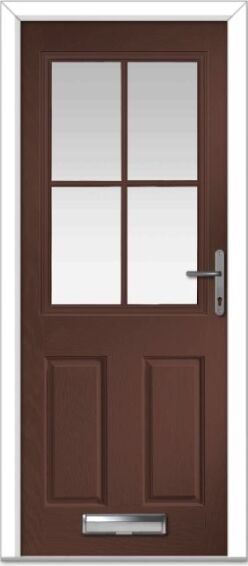 Rosewood Lyntham 4 Lite Grid Composite Door