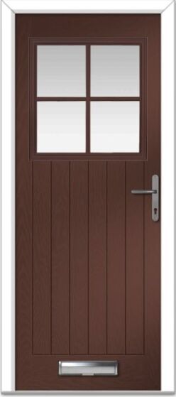 Rosewood Merion 4 Grid Farmhouse Composite Door