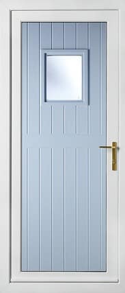 Chatsworth One Duck Egg-Blue Panel External uPVC Door