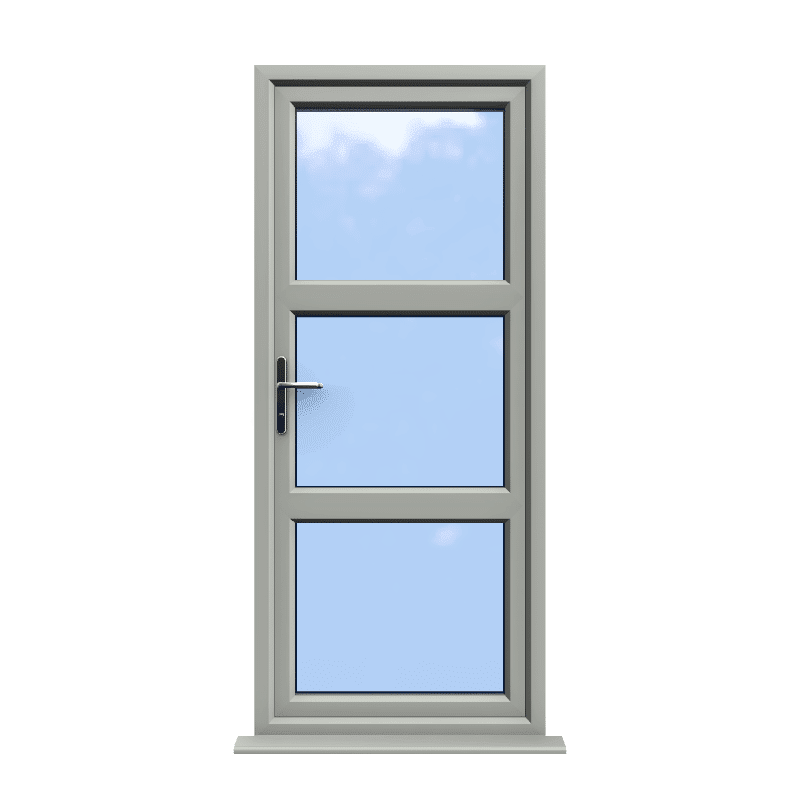 Birmingham - Agate Grey Double Glazed uPVC Door Supply Only 1 Birmingham - Agate Grey Double Glazed uPVC Door Supply Only