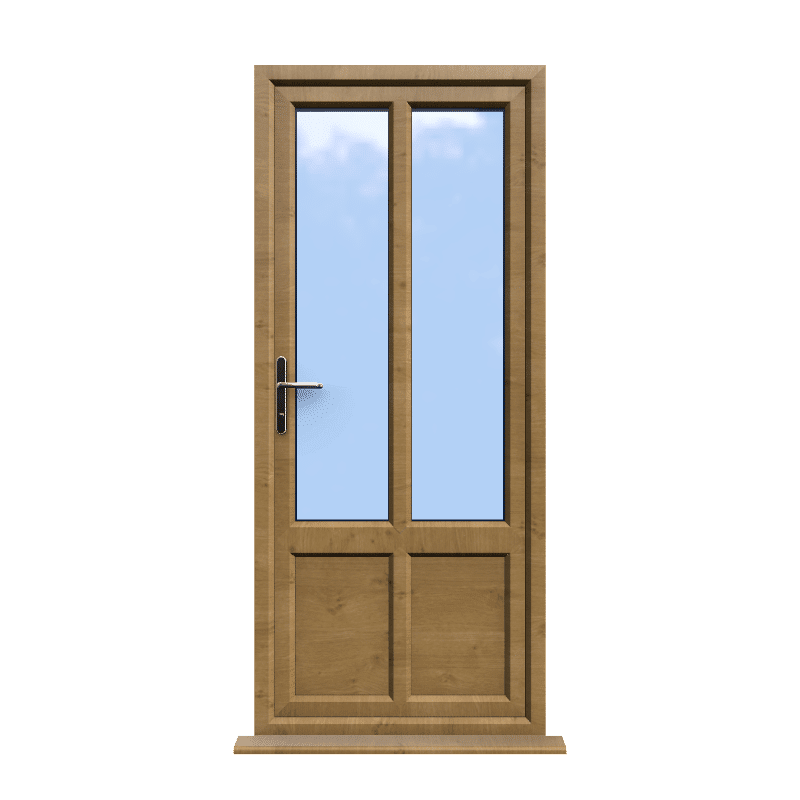 Bradford - Irish Oak Double Glazed uPVC Door Supply Only 1 Bradford - Irish Oak Double Glazed uPVC Door Supply Only