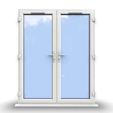 Custom Size White Double Glazed uPVC French Door 1 Custom Size White Double Glazed uPVC French Door