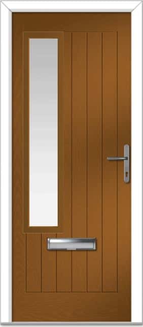Golden Oak Augusta Left Farmhouse Composite Door 1 Golden Oak Augusta Left Farmhouse Composite Door