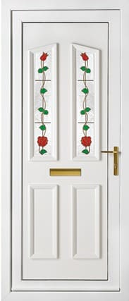 Kensington Two Climbing Rose Panel External uPVC Door 1 Kensington Two Climbing Rose Panel External uPVC Door
