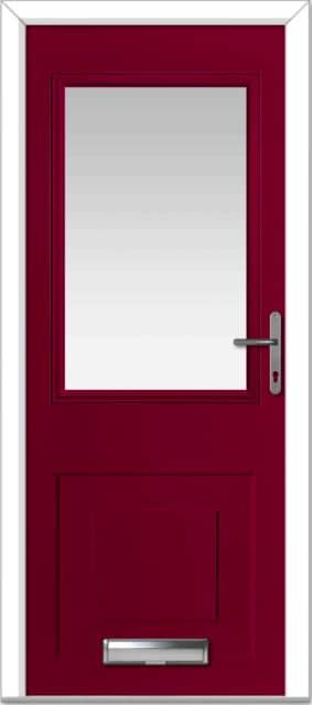 Red Tatton 4 Grid Lite Composite Door