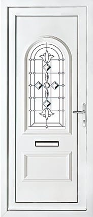 Rockingham One Ceramic Diamond Star Panel uPVC Door 1 Rockingham One Ceramic Diamond Star Panel uPVC Door