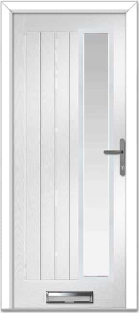 White Augusta Long Right Farmhouse Composite Door 1 White Augusta Long Right Farmhouse Composite Door