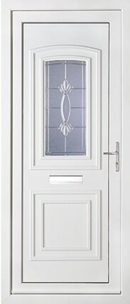 Balmoral One Small Platinum Pendant Panel External uPVC Door
