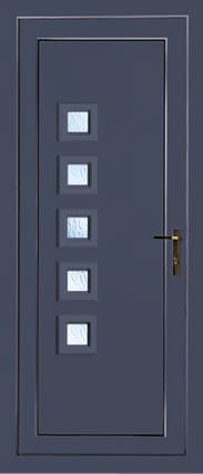 Malaga Five Patterned Panel uPVC Door