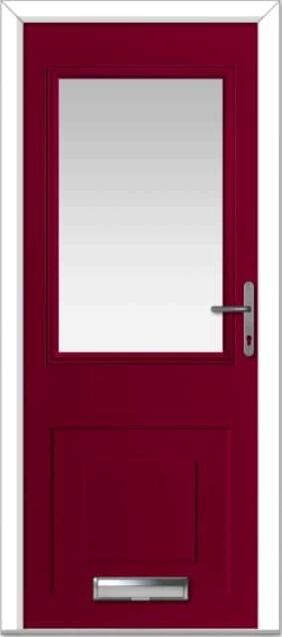 Red Tatton 4 Grid Lite Composite Door
