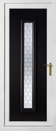 Rome One Harmony Pyramid Black Brown Panel uPVC Door