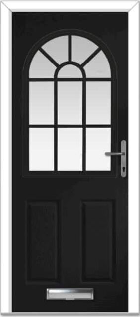 Black Turnberry Grid Composite Door