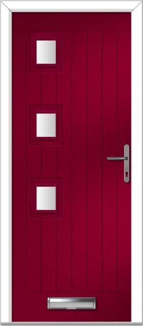 Red Seminole 3 Left Farmhouse Composite Door 1 Red Seminole 3 Left Farmhouse Composite Door