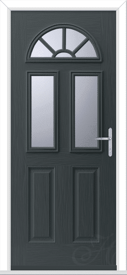 Anthracite Grey Tuscan 3 Geo Bar GRP Composite Door 1 Anthracite Grey Tuscan 3 Geo Bar GRP Composite Door