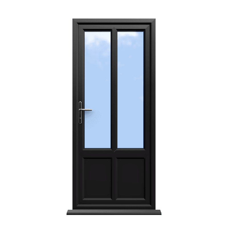 Bradford - Black Double Glazed uPVC Door Supply Only 1 Bradford - Black Double Glazed uPVC Door Supply Only