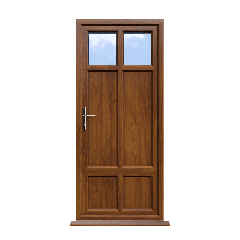 Gloucester - Golden Oak On White uPVC Door Supply Only 1 Gloucester - Golden Oak On White uPVC Door Supply Only