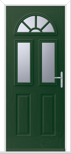 Green Tuscan 3 Geo Bar GRP Composite Door 1 Green Tuscan 3 Geo Bar GRP Composite Door