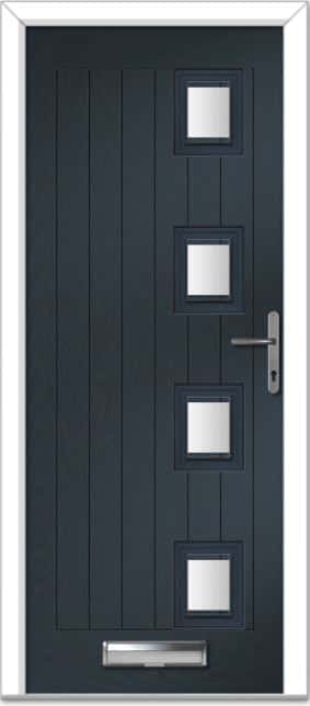 Anthracite Grey Seminole 4 Right Farmhouse Composite Door