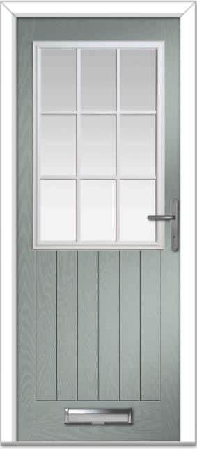 Agate Grey Lyntham Grid Farmhouse Composite Door 1 Agate Grey Lyntham Grid Farmhouse Composite Door